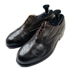 Oliver Moore Mocha Brown Soft Leather Patterned Captoe Size 10D